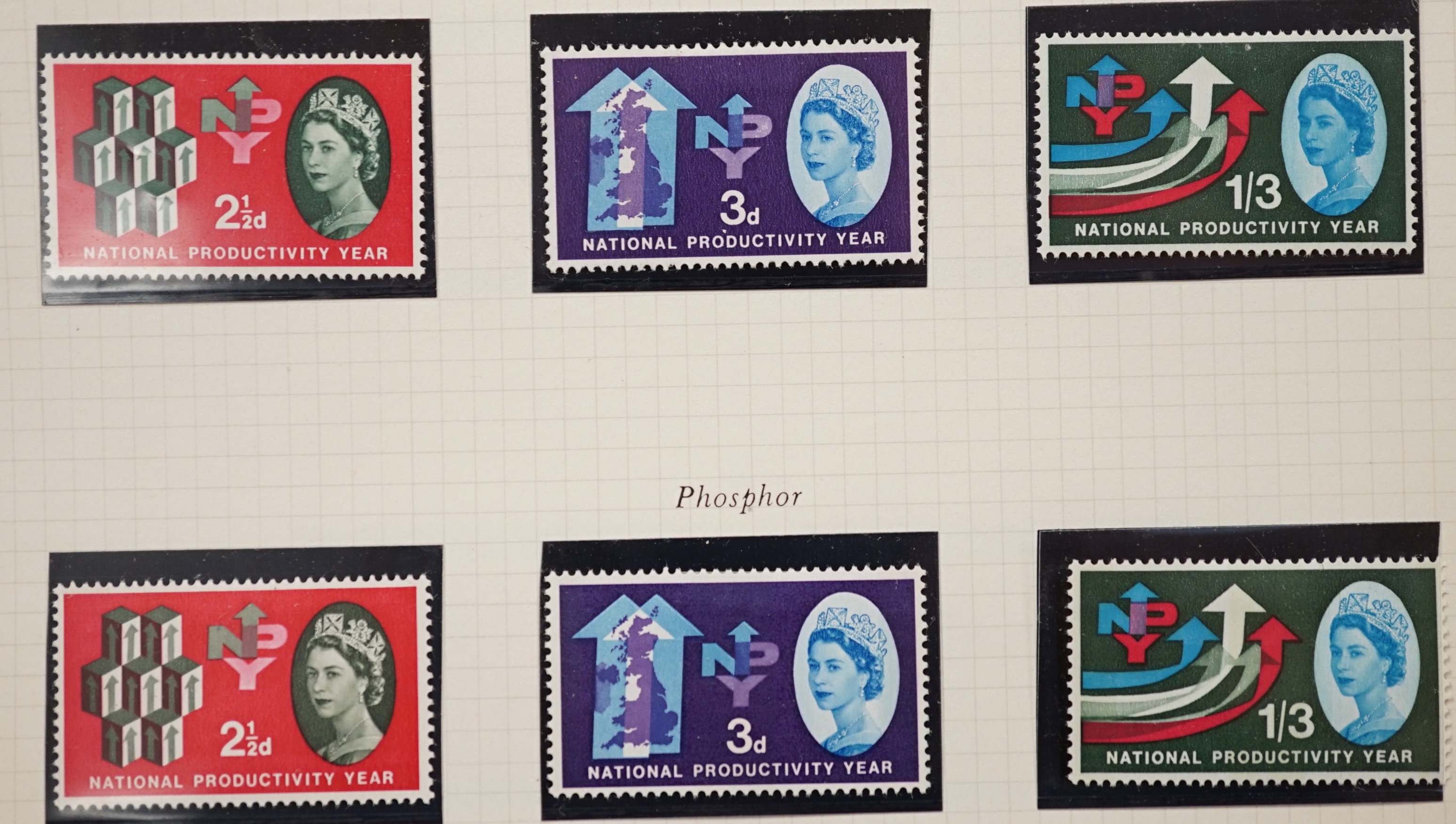 Great Britain old auction lots in folders, 1924 Wembley postal cards, mint, 1955 waterlow, castles, postage dues 1937 mint set, 1960’s phosher sets
